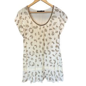 French connection mini boho moon beaded dress sz 6